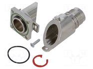 Enclosure for connectors: M17; M17; angled HARTING