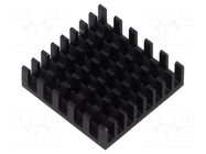 Heatsink: extruded; grilled; black; L: 21mm; W: 21mm; H: 6mm; anodized STONECOLD