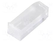 Fiber for LED; 3.4x3.4mm; L: 8mm; square; Front: flat; straight BIVAR
