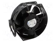 Fan: AC; axial; 230VAC; Ø172x55mm; ball; 2800rpm; IP20; 20AWG; black EBM-PAPST