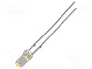 LED; white warm; 3mm; 1120÷1560mcd; 100°; Front: flat; 2.9÷3.4VDC OPTOSUPPLY