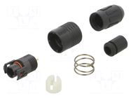 Connector: circular; push-pull; plug; PIN: 6; 2A; HR30; gold-plated HIROSE