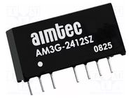 Converter: DC/DC; 3W; Uin: 36÷72VDC; Uout: 12VDC; Uout2: -12VDC; SIP8 AIMTEC