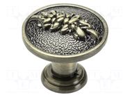 Knob; Ø: 27.5mm; H: 23.5mm; zamak; ARDEA; Plating: galvanized; round GTV Poland