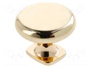 Knob; Ø: 33mm; H: 26mm; zamak; LORENA; Plating: galvanized; furniture GTV Poland