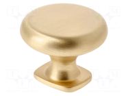 Knob; Ø: 33mm; H: 26mm; zamak; LORENA; Plating: galvanized; furniture GTV Poland