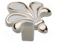 Knob; H: 25.5mm; zamak; W: 44mm; L: 35mm; ROYAL; Plating: varnish GTV Poland