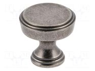 Knob; Ø: 25mm; H: 24mm; zamak; SONET; Plating: galvanized; furniture GTV Poland