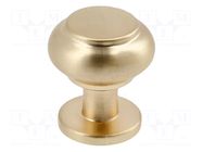 Knob; Ø: 27.6mm; H: 31mm; zamak; Plating: galvanized; furniture GTV Poland