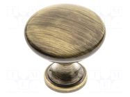 Knob; Ø: 30mm; H: 29mm; zamak; TERNI; Plating: galvanized; furniture GTV Poland