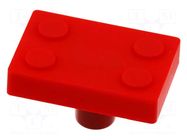 Knob; H: 30mm; rubber,zamak; W: 45mm; for childrens; BLOCK GTV Poland