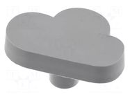 Knob; H: 30mm; rubber,zamak; W: 47mm; for childrens; CLOUD GTV Poland