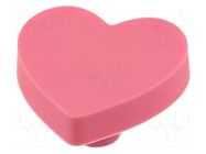 Knob; rubber,zamak; W: 41mm; L: 41mm; for childrens; HEART GTV Poland