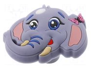 Knob; rubber,zamak; W: 37mm; L: 47mm; for childrens; KID; furniture GTV Poland