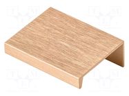 Holder; aluminium; brass; H: 17.4mm; L: 50mm; W: 40mm; HEXI GTV Poland