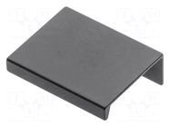 Holder; aluminium; matt black; H: 17.4mm; L: 50mm; W: 40mm; HEXI GTV Poland