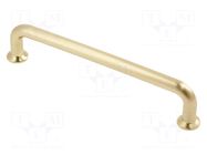 Holder; ZnAL; brushed gold; H: 30mm; L: 336mm; W: 15mm; NORD; handle GTV Poland