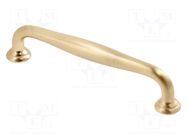 Holder; ZnAL; brushed gold; H: 32mm; L: 147mm; W: 14mm; STILO; handle GTV Poland