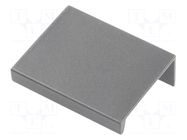 Holder; aluminium; anthracite; H: 17.4mm; L: 50mm; W: 40mm; HEXI GTV Poland