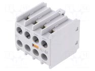 Auxiliary contacts; Leads: screw terminals; front; -5÷60°C; IP20 LS ELECTRIC