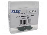 Fuse: fuse; 40A; 58VDC; automotive; 41mm; M5 screw; 41x12x8.24mm ELED