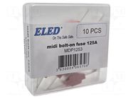 Fuse: fuse; 125A; 58VDC; automotive; 41mm; M5 screw; 41x12x8.24mm ELED