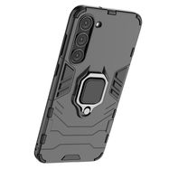 Ring Armor case for Samsung Galaxy S23+ armored cover magnetic holder ring black, Hurtel
