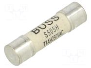 Fuse: fuse; 4A; 600VAC; time-lag; ceramic,cylindrical; 5x20mm; bag EATON/BUSSMANN