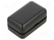 Enclosure: multipurpose; X: 41mm; Y: 66mm; Z: 22mm; ABS; black; IP22 MASZCZYK