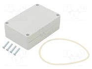 Enclosure: multipurpose; X: 60mm; Y: 90mm; Z: 30mm; ABS; light grey MASZCZYK