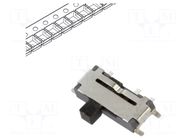 Switch: slide; Pos: 2; SPDT; 0.05A/12VDC; ON-ON; SMT; Knob ht: 1.5mm Same Sky