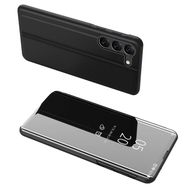 Clear View Case case for Samsung Galaxy S23 cover with flap, black, Hurtel