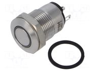 Switch: vandal resistant; Pos: 2; SPST-NO; 2A/36VDC; IP65; OFF-(ON) ONPOW