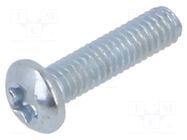 Screw; M2.5x10; Head: button; Torx®; steel; zinc; DIN 34805 BOSSARD