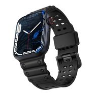 Strap Triple Protection for Apple Watch 42 / 44 / 45 / 49 mm band bracelet - black, Hurtel