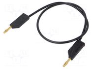Test lead; 60VDC; 30VAC; 32A; Len: 0.5m; black; Material: brass HIRSCHMANN T&M