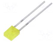 LED; yellow; rectangular; 5x4x2mm; 10÷20mcd; 180°; Front: flat; 20mA EVERLIGHT