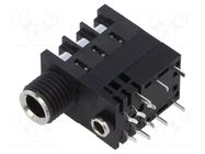 Connector: Jack 3,5mm + Jack 6,3mm; socket; female; ways: 3; THT AMPHENOL