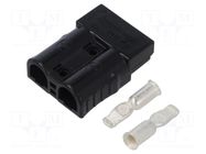 Connector: DC supply; plug; hermaphrodite; AXC50; 600V; PIN: 2; 50A AMPHENOL