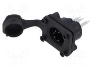 Connector: XLR; socket; male; AXS; 7.5A; 133V; PIN: 5; IP65; straight AMPHENOL