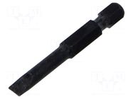Screwdriver bit; slot; 5x0.8mm; 1/4"; Overall len: 50mm KING TONY