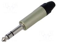 Connector: Jack 6,3mm; plug; male; stereo; ways: 3; straight; silver AMPHENOL