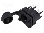 Connector: RJ45; socket; Cat: 5e; with cover; 8p8c; THT; 19.8x24mm AMPHENOL