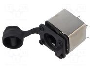 Connector: RJ45; socket; Cat: 5e; shielded,with cover; 8p8c; THT AMPHENOL