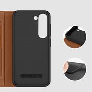 Dux Ducis Skin X2 case Samsung Galaxy S23+ flip case wallet stand brown, Dux Ducis