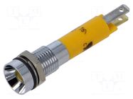 Indicator: LED; recessed; yellow; 24VDC; Ø8mm; 17; connectors; 32mcd EAO