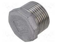 Screw plug; max.10bar; acid resistant steel AISI 316; 21mm PNEUMAT