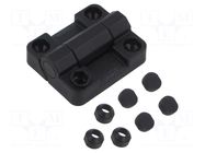 Hinge; Width: 60mm; technopolymer PA; black; H: 70mm ELESA+GANTER