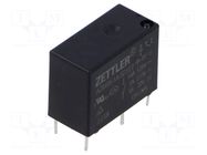Relay: electromagnetic; SPST-NO; Ucoil: 5VDC; 10A; 5A/277VAC; PCB ZETTLER
