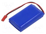 Re-battery: Li-Po; 7.4V; 1800mAh; cables,JST SYP-02T-1 socket AKYGA BATTERY